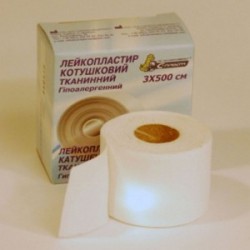 Лейкопластырь, р. 3смx500см 1 шт карт. уп.